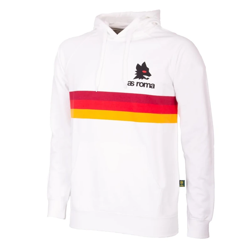 AS Roma Roma Unisex Adult Hooded Sweatshirt White