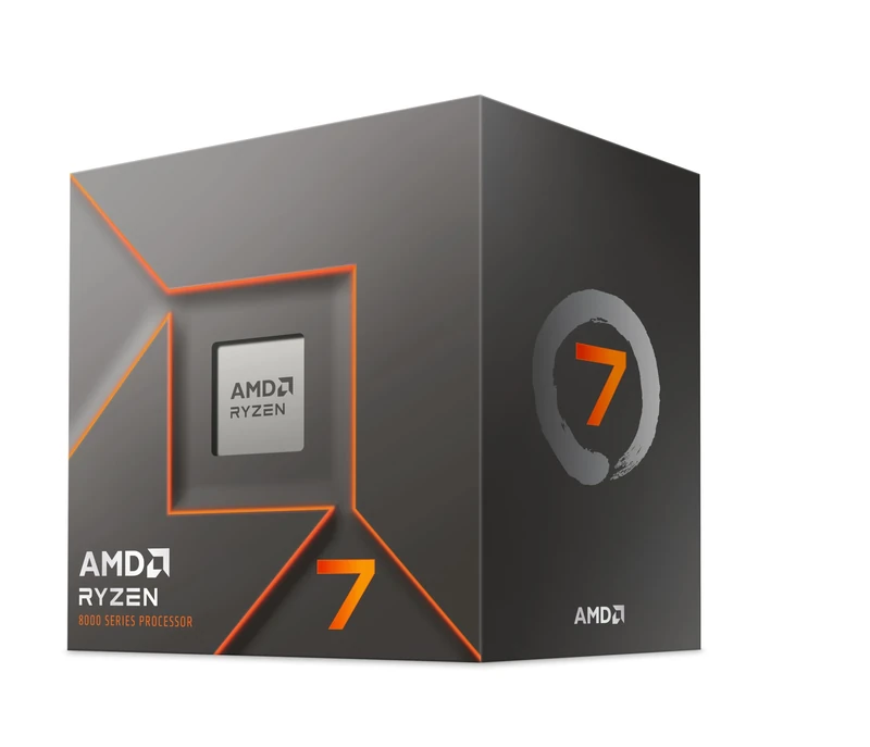 AMD Ryzensets 7 8700F Processor (8 Cores/16 Threads , Ryzensets AI, 65W TDP, AM5 Socket, 24MB Cache, up to 5,0 GHz max boost frequency, Wraith Stealth cooler