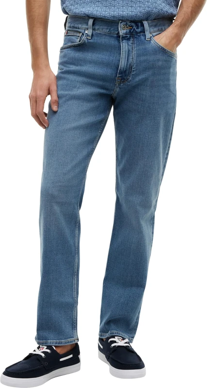 Tommy Hilfiger Men's CORE Denton Light Blue MW0MW39033 Straight, Denim, 39W / 36L - Image 1