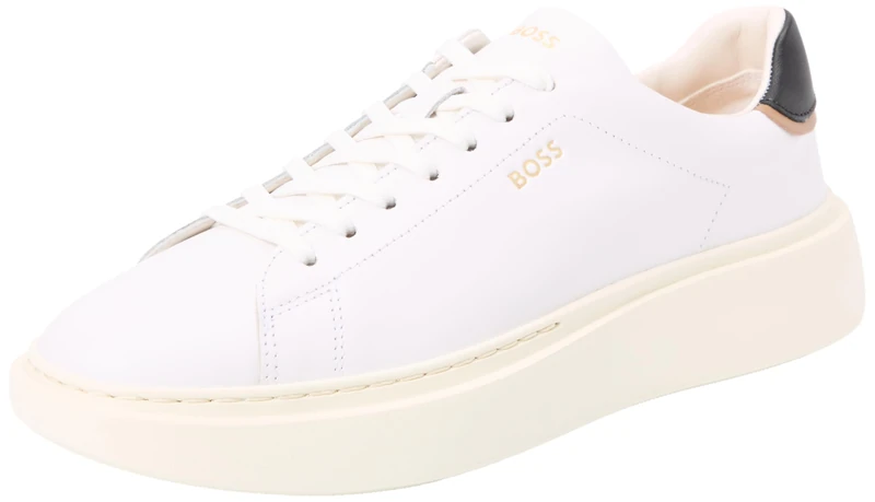 BOSS Women's Amber_Runn_fl1 Trainers, Open White, 8 UK