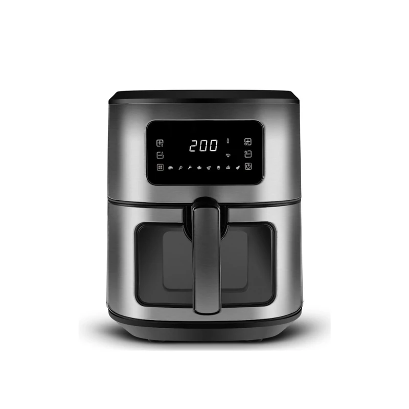 Karaca Multifry XXL Air Fryer, 6.5L, 1700W, Cooking Functions, Large Meal Volume with Less Fat, Odourless and Smokeless Cooking, Adjustable Time, Inox