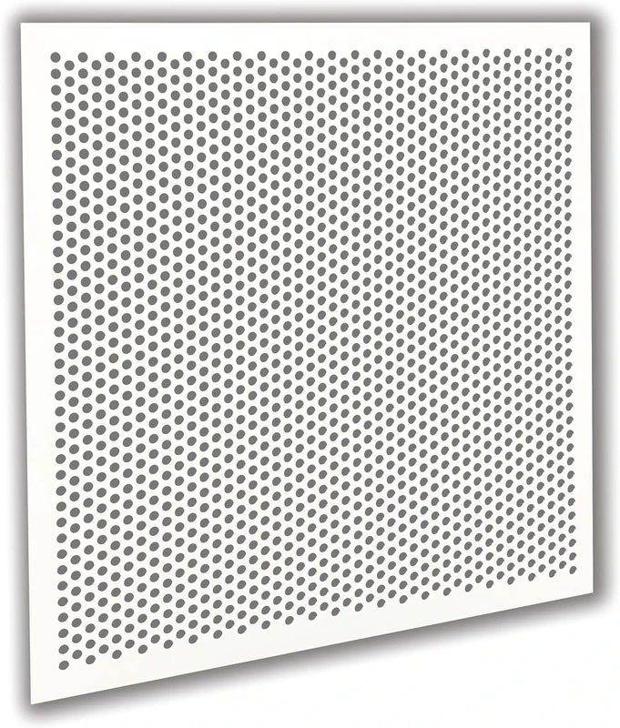 2'x2' White Plastic Perforated Tile with 3/8" Holes (2-Pack) - Image 1