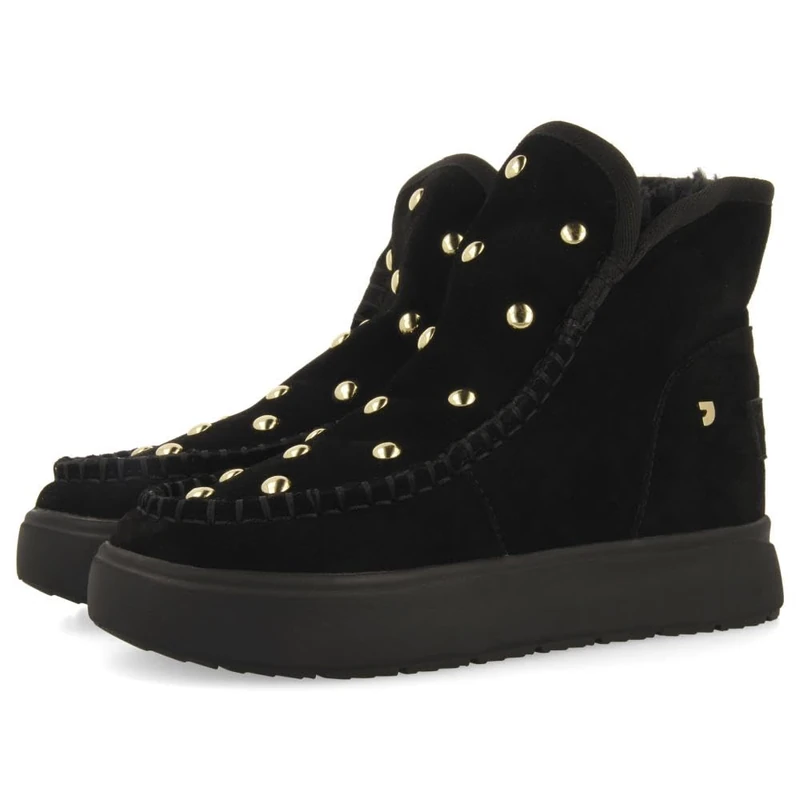 GIOSEPPO AUSTRALIAN Boots Studs Leather SCHODACK, Black/White, 4 UK