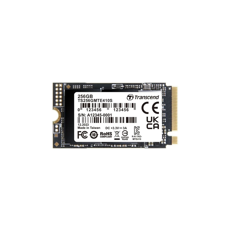 Transcend MTE410S 256GB M.2 2242 NVMe PCIe Gen4 x4 SSD, Read/Write up to 3,300/1,400 MB/s for Handheld Gaming PCs, Ultrabooks& Mini PCs TS256GMTE410S