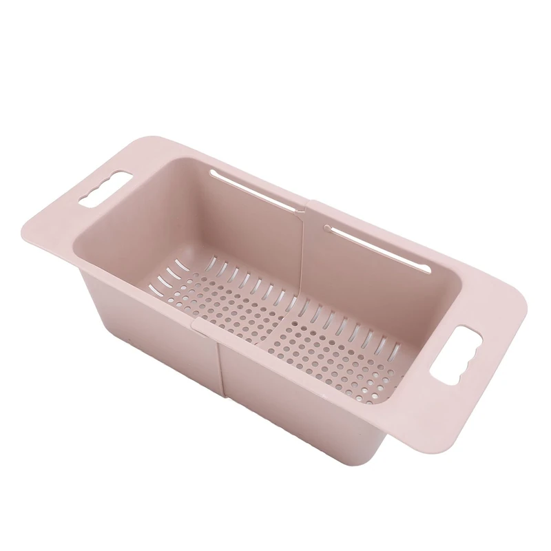 Chest Freezer Basket Adjustable Freezer Baskets for Chest Freezer Deep Freezer Organizer Bins Expandable Storage Organizer Divider with Handle for Kitchen (Pink) - Image 1
