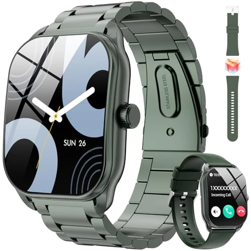 Smart Watch for Men Women Answer/Make Calls,1.91" HD Curved Screen Fitness Watch with Heart Rate/Sleep Monitor,Step Counter,120+ Sports Activity Trackers,IP67 Waterproof Smartwatch for Android iOS