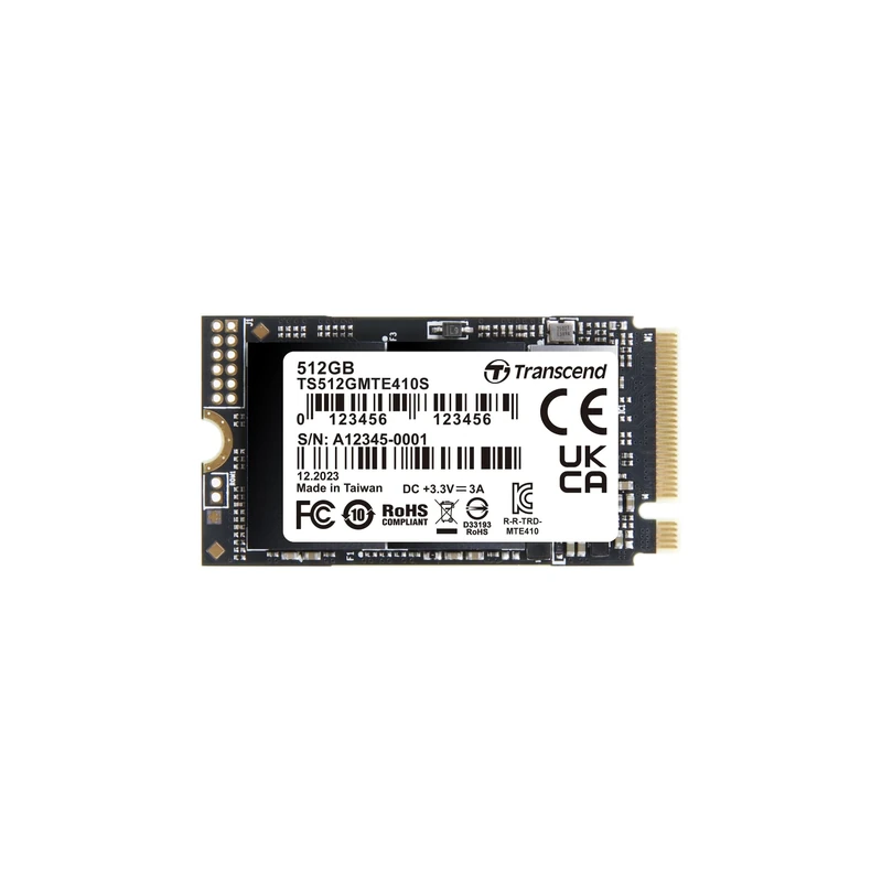 Transcend MTE410S 512GB M.2 2242 NVMe PCIe Gen4 x4 SSD, Read/Write up to 5,000/3,500 MB/s for Handheld Gaming PCs, Ultrabooks& Mini PCs TS512GMTE410S