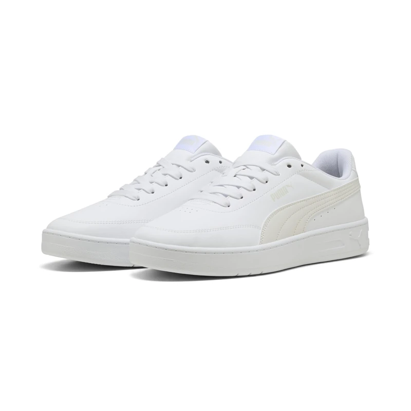 PUMA Unisex Court Classic Clean Sneaker, White Cool Light Gray, 5.5 UK