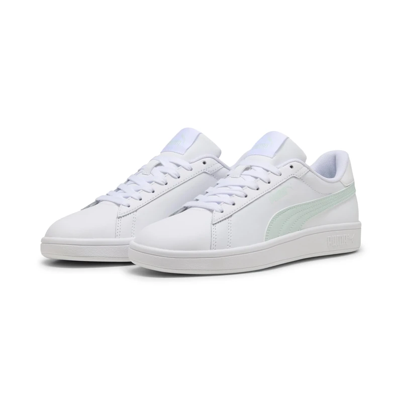 PUMA Unisex Smash 3.0 L Sneaker, White-Peaceful Blue, 12 UK