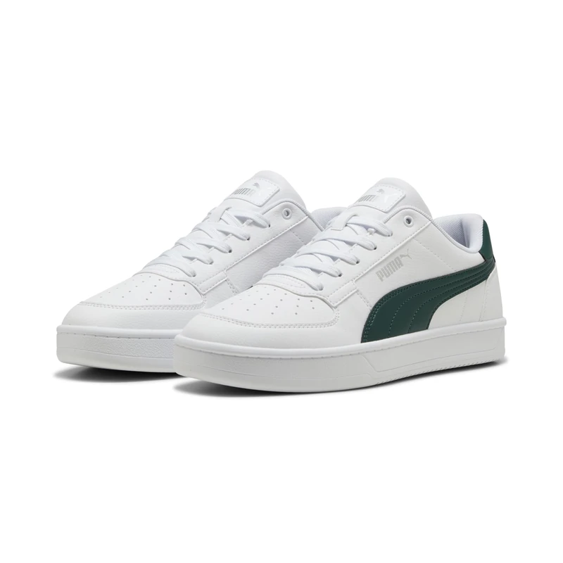 PUMA Unisex Caven 2.0 Trainers, PUMA White-Dark Myrtle-PUMA Silver, 3.5