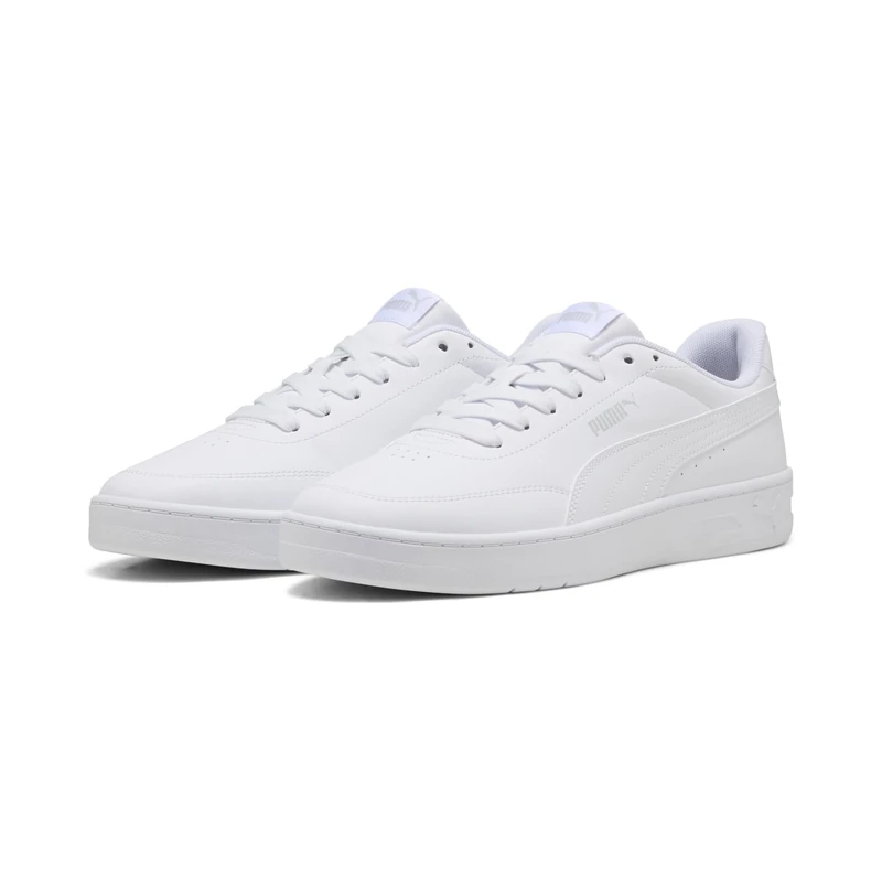 PUMA Unisex Court Classic Clean Sneaker, White Cool Light Gray, 12 UK