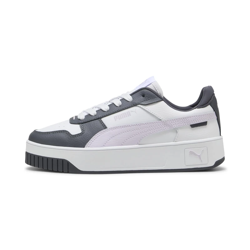PUMA Women's Carina Street Trainers, PUMA White-Lilac Frost-Galactic Gray, 7 UK