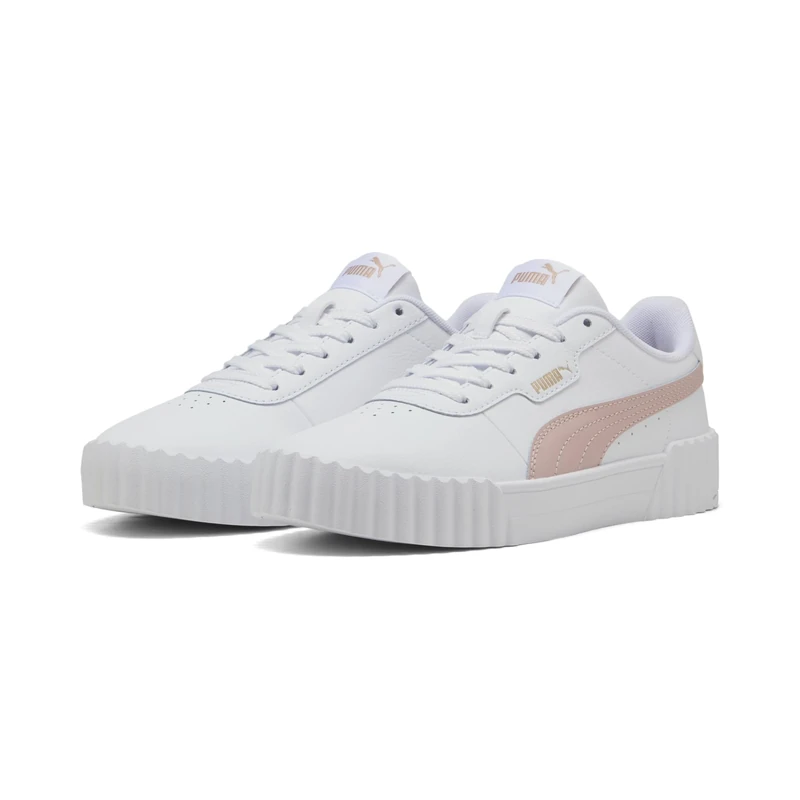 Puma Womens Carina 3.0 Sneaker, White Rose Quartz Gold, 6 UK