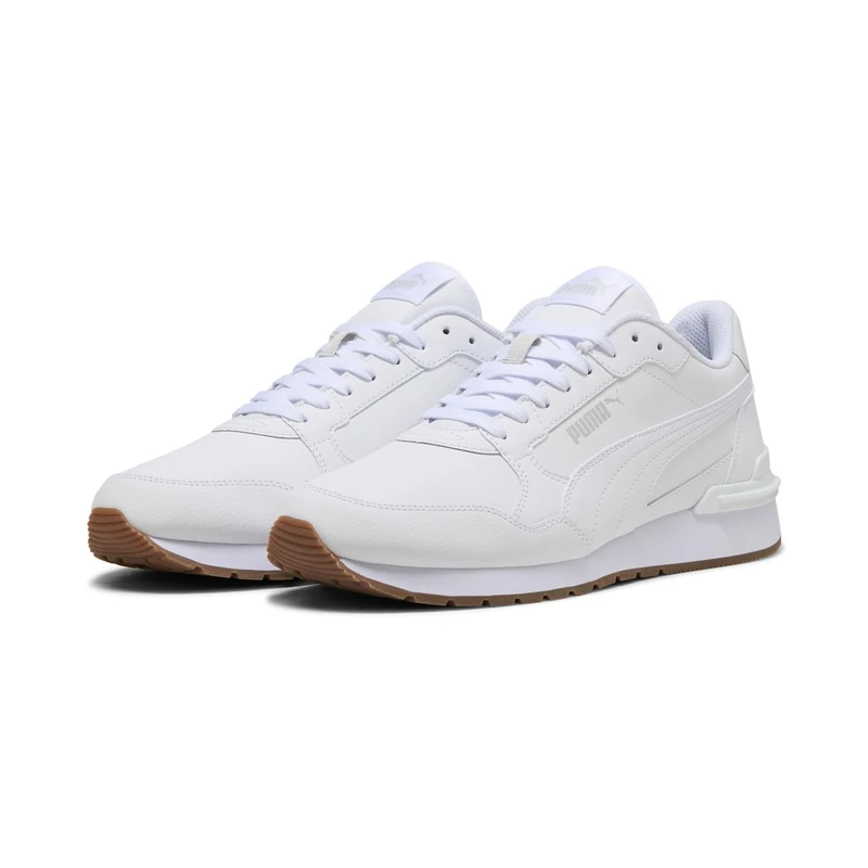 PUMA Unisex ST Runner V4 L Sneaker, White-Glacial Gray-Gum, 5.5 UK