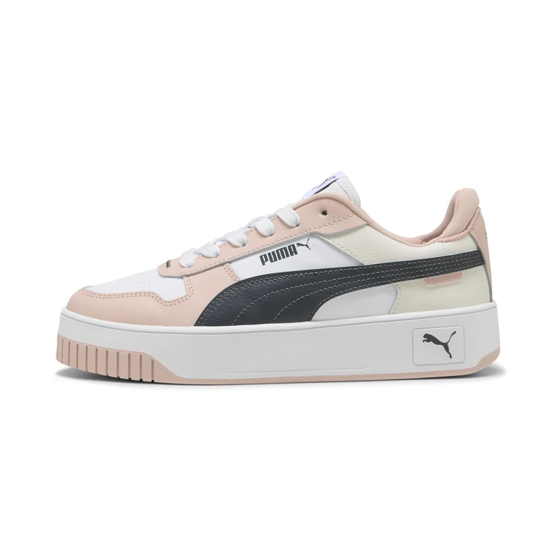 PUMA Women's Carina Street Trainers, PUMA White-Strong Gray-Rose Quartz, 5 UK