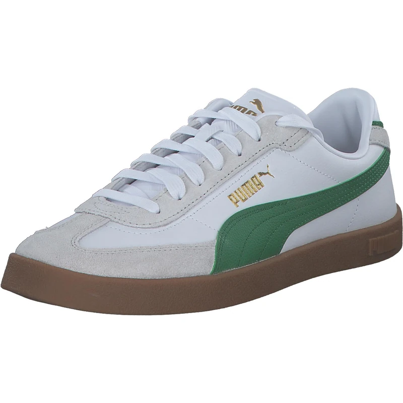 PUMA Unisex Club II Era Trainers, PUMA White-Archive Green-Gum, 4.5 UK