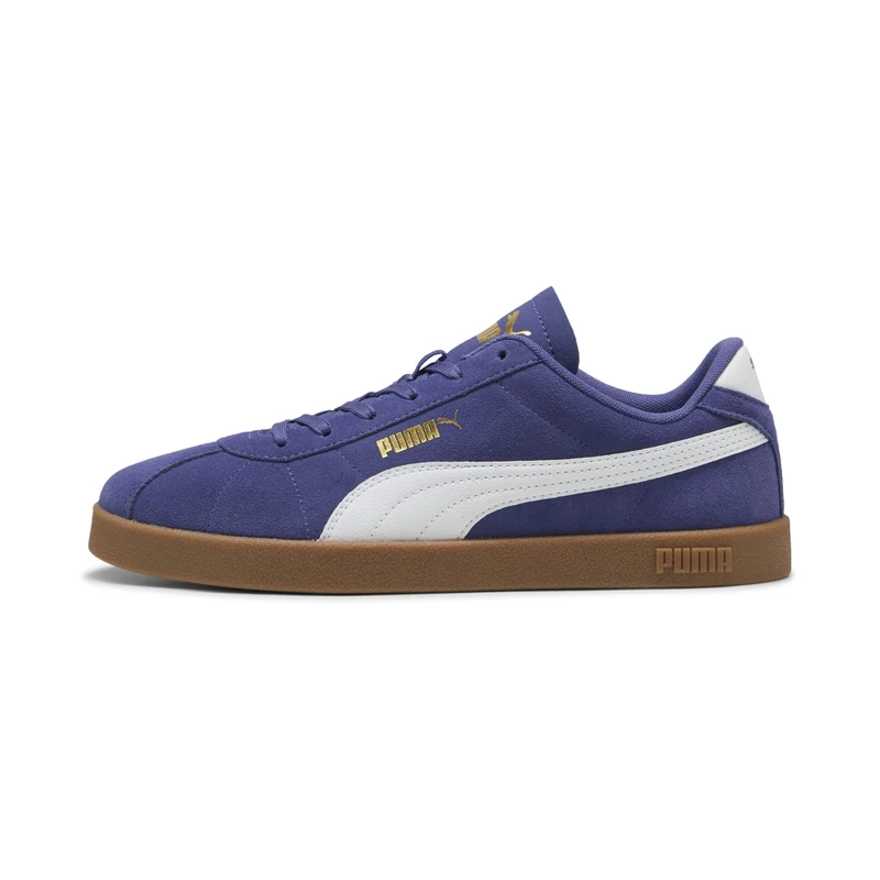 PUMA Unisex Club II Trainers, Blue Crystal-PUMA White-Gum, 8.5