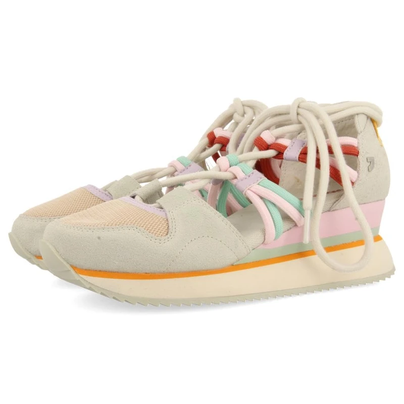 GIOSEPPO Women's Locke Wedge Sandal, Beige, 4.5 UK