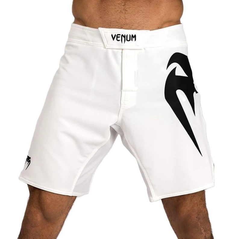 Venum Men's Light 5.0 Fight Shorts, White/Black, X-Large