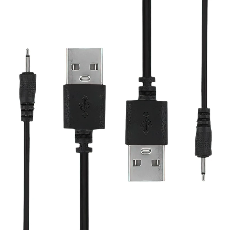 LFCFBH 2PCS DC Charger Cable, Fast Charging Universal Beauty Instrument Vibrator Charger, 2.5mm (Black)