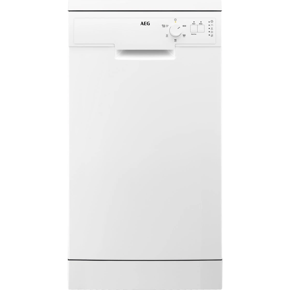 AEG 5000 Series Freestanding Dishwasher, FFX52507ZW, Dishwasher with AirDry Technology, 10 Settings, Customisable Space with MaxiFlex Drawer, Quik Program, 46 dB, 45cm, White, Class E