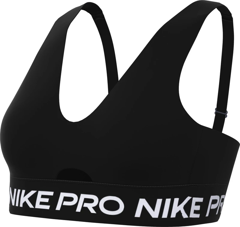 NIKE Women's Damen Pro Indy Plunge Bra Sw Sports, Black/White, S