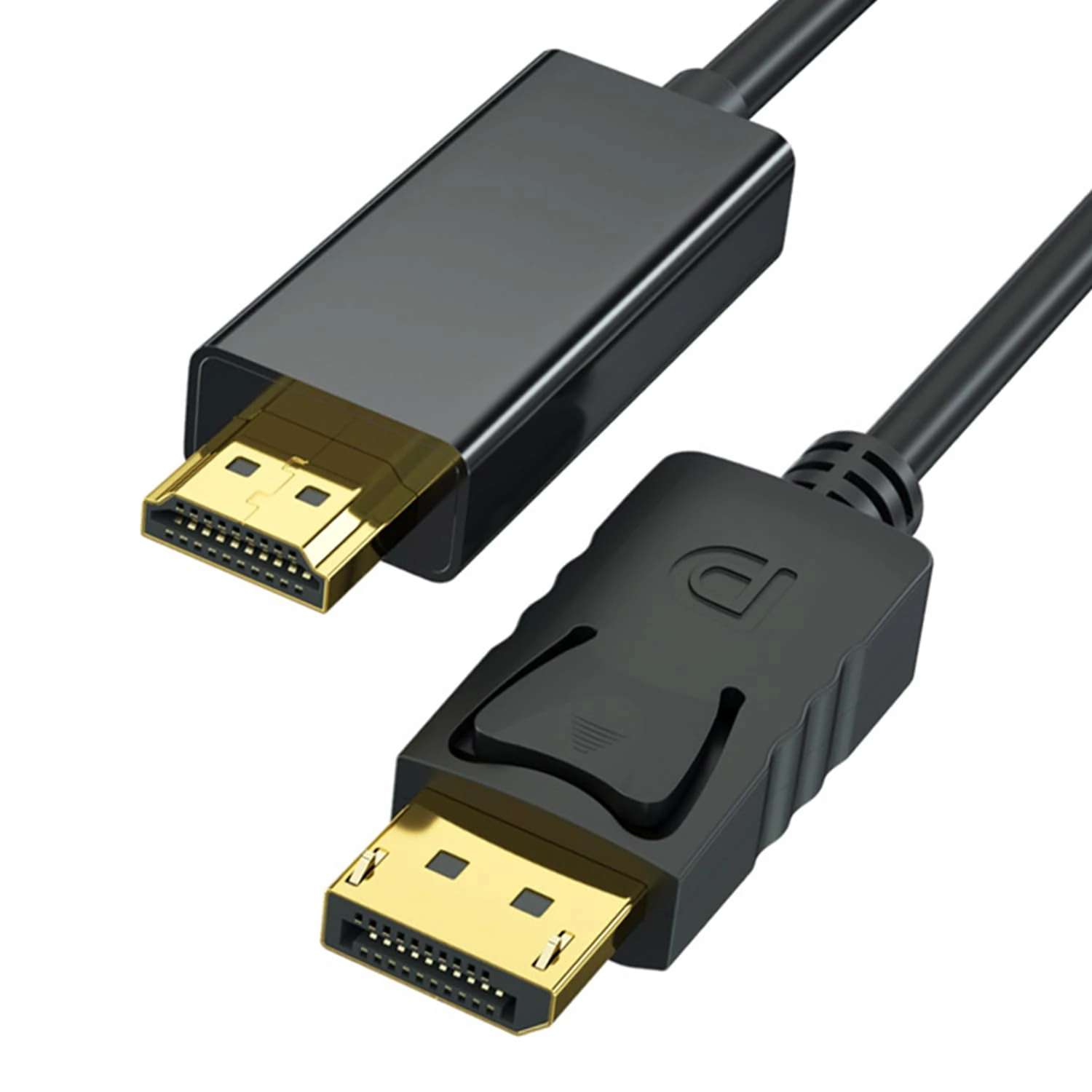 DisplayPort to HDMI Cable 1.8M, 4K DP to HDMI Cable Adapter, Uni-Directional DP 1.2 to HDMI 1.4 Compatible with PC TV Monitor Projector Laptop Dell HP and More