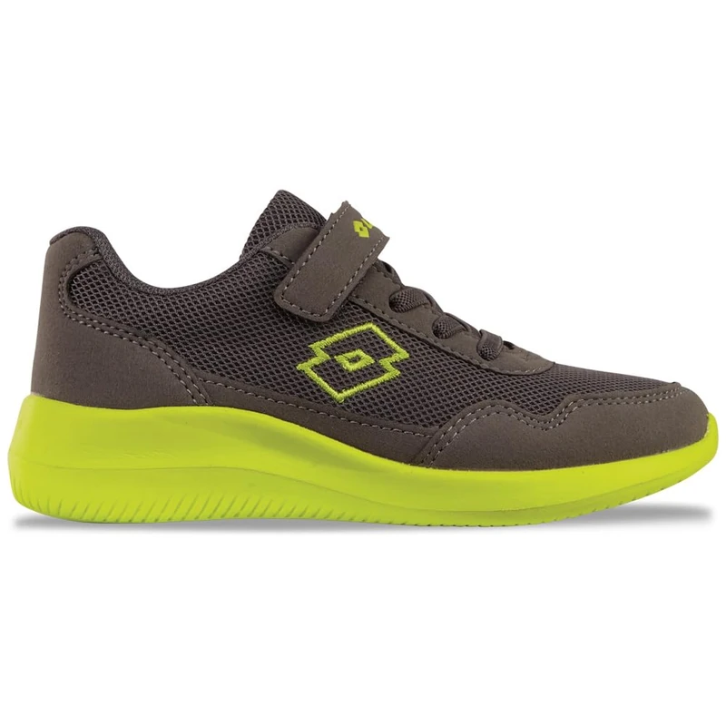 LOTTO Unisex Kid's Connect Bc K Sneaker, Grey Lime, 10.5 UK Child