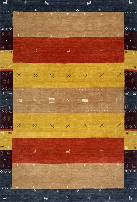 WAWA TEPPICH BR11 Rug 100% Wool 170 x 240 cm Red Gold Terracotta Handwoven Oriental Rug
