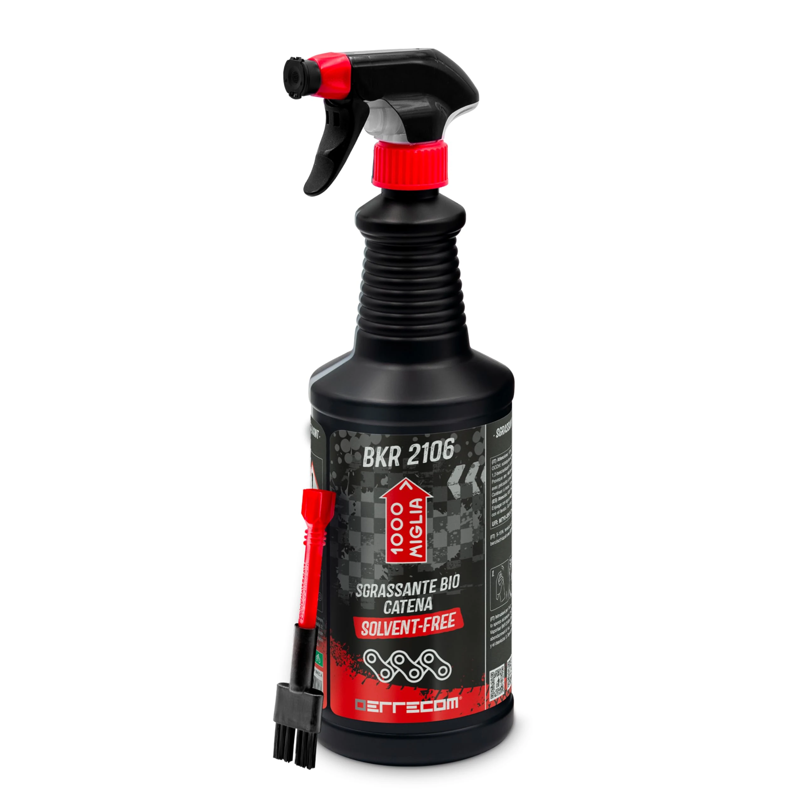 Errecom 1000 Miglia BKR 2106 Bike and Motorbike Chain Degreaser, Biodegradable and Solvent-Free Formulation, 1 L Spray Bottle