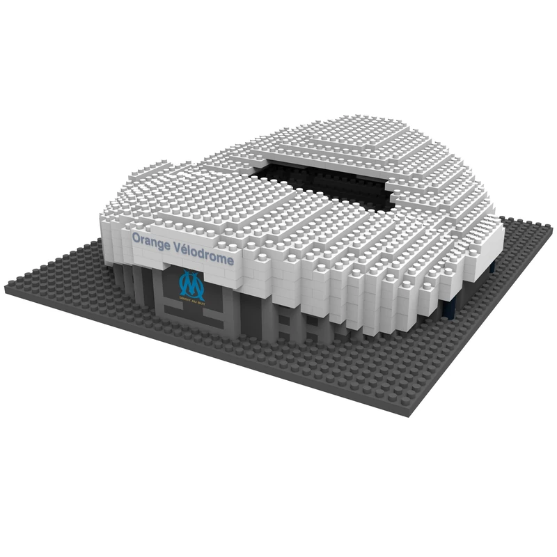 FOCO Officially Licensed Olympique de Marseille Orange Velodrome BRXLZ Mini Stadium 3D Bricks Construction Toy Model