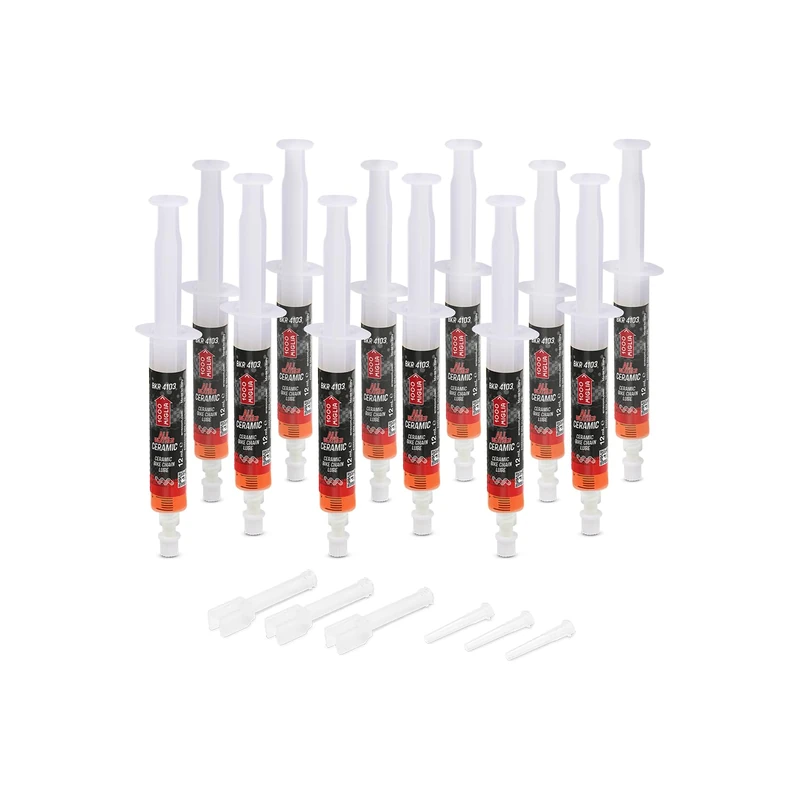 1000 Miglia BKR 4103 CERAMIC ALL WEATHER Lube Bike Chain for all Weather Conditions - 144 ml (12 x 12 ml), Cartridges with Drop and Huggie Application Systems, fluorescent and scented formula