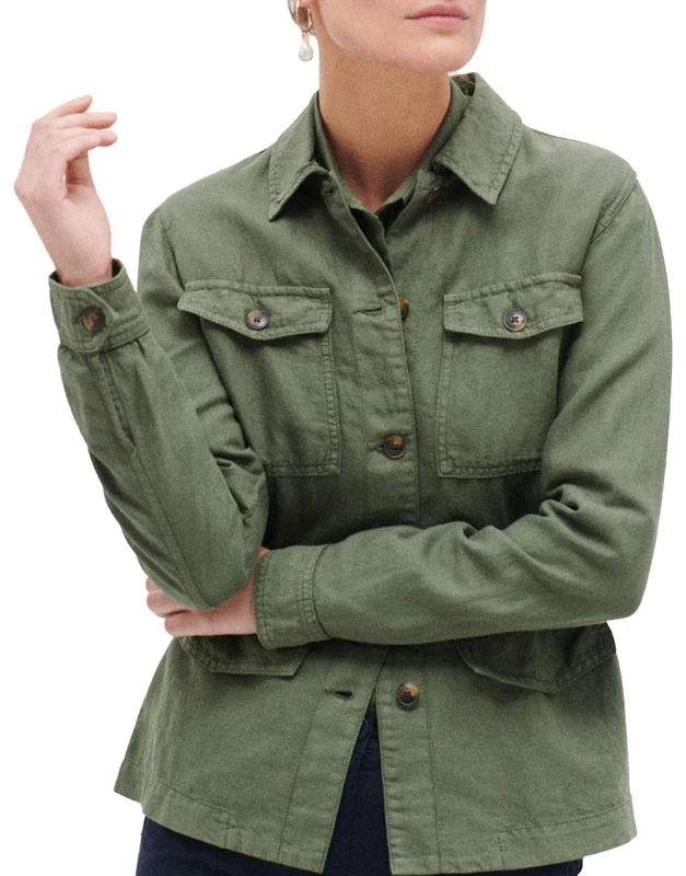 Caroll Saharan Jacket In Linen And Cotton