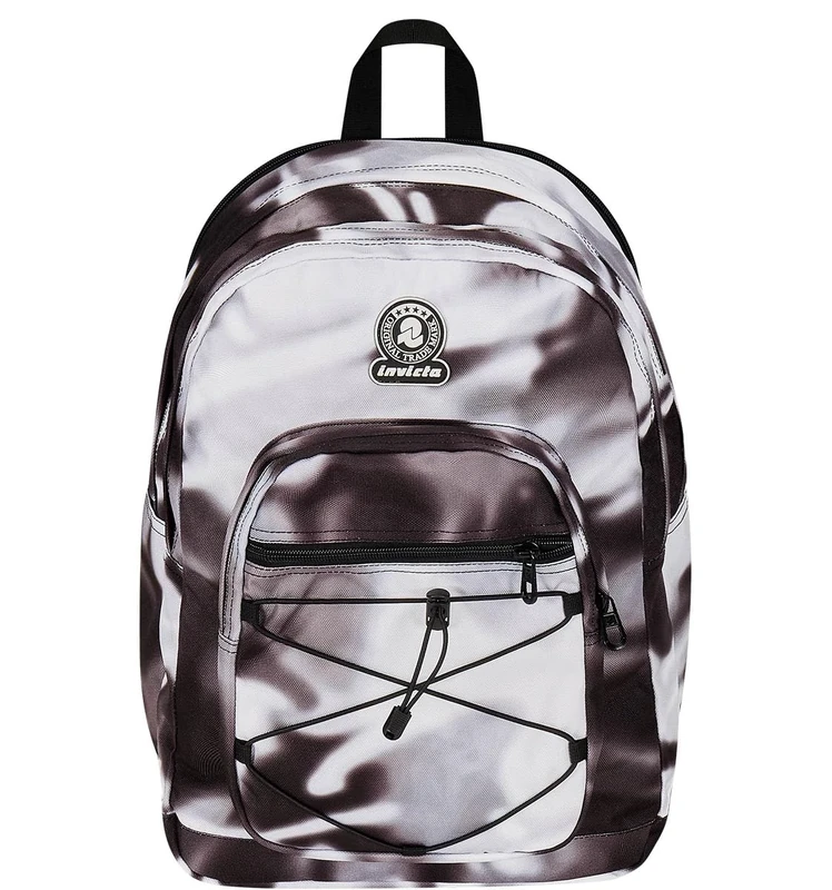 Invicta Grey Dial Full Space Fantasy School Backpack, Double Compartment with Expandable Band, PC Pocket, Bottle Holder, Organizer, Travel Backpack