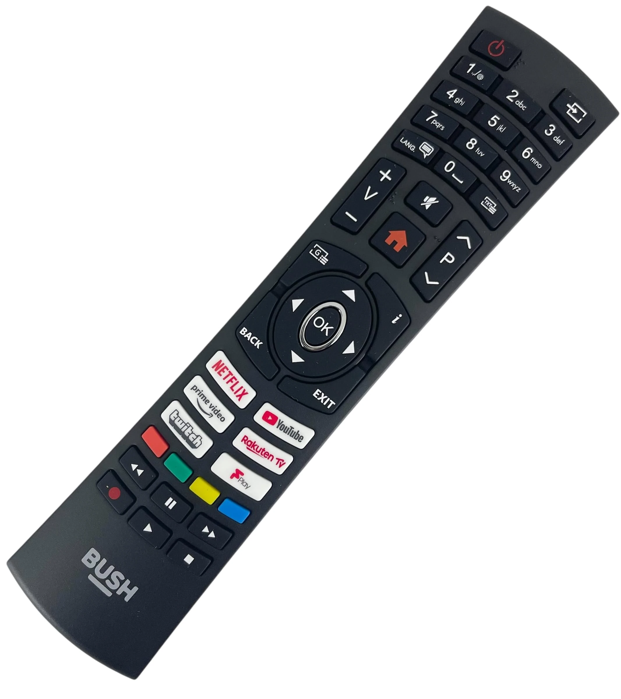 Original Bush RC4591P TV Remote Control Compatible with RC4391P DLED32FHDSC DLED40FHDS DLED43UHDHDRSC Smart LEDs