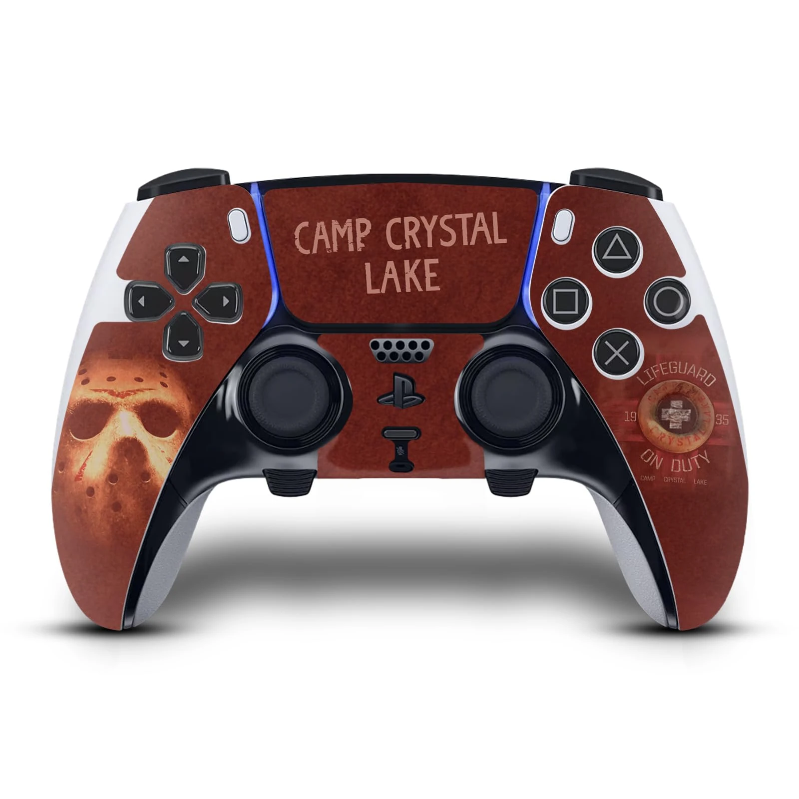 Head Case Designs Officially Licensed Friday the 13th 2009 Camp Crystal Lake Graphics Vinyl Sticker Gaming Skin Decal Cover Compatible With Sony PlayStation 5 PS5 DualSense Edge Controller