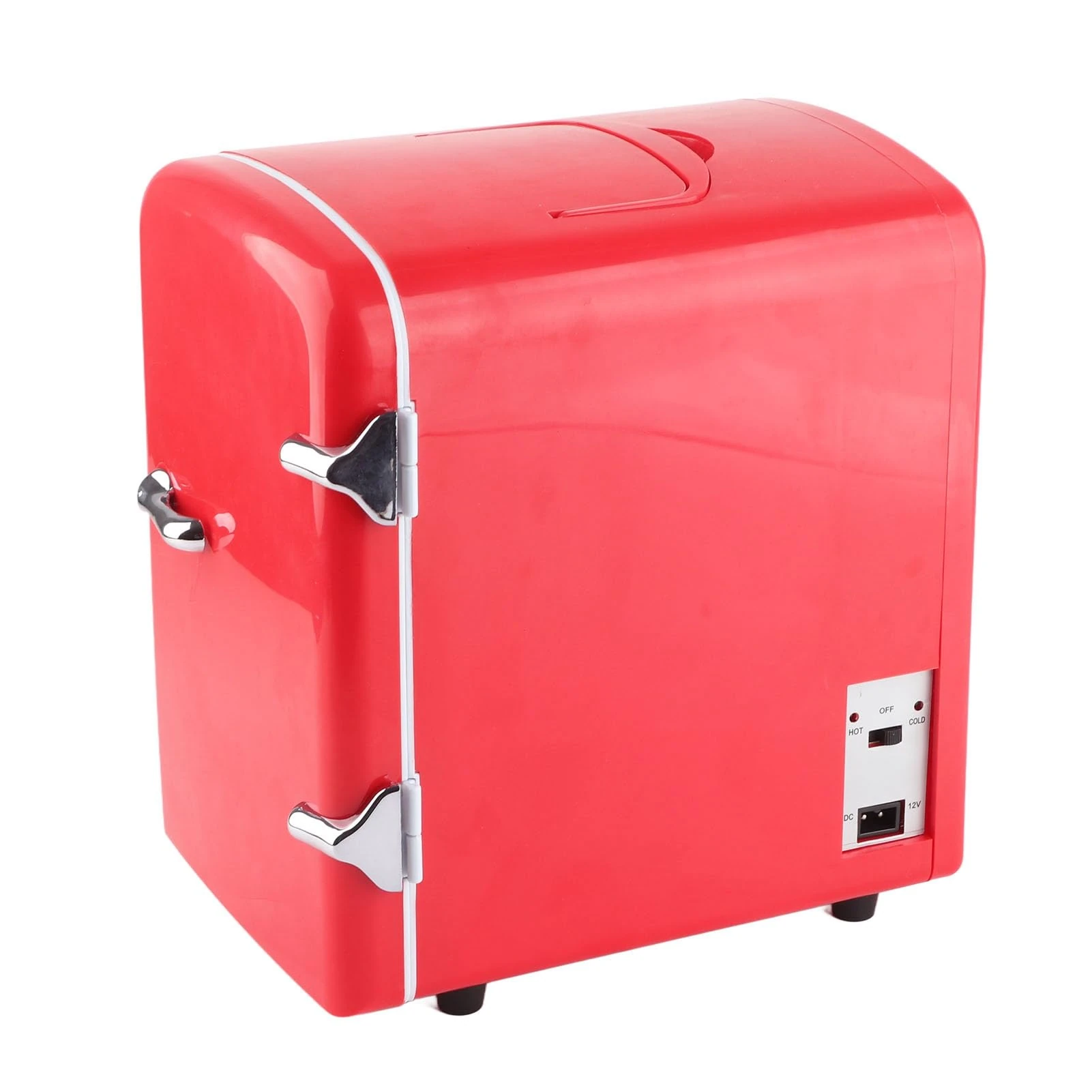 Living Enrichment Mini Fridge 4L Skincare Fridge Portable Small Refrigerator Cooler and Warmer for Skin Care Drinking AC 120V DC 12V(UK Plug -Red)