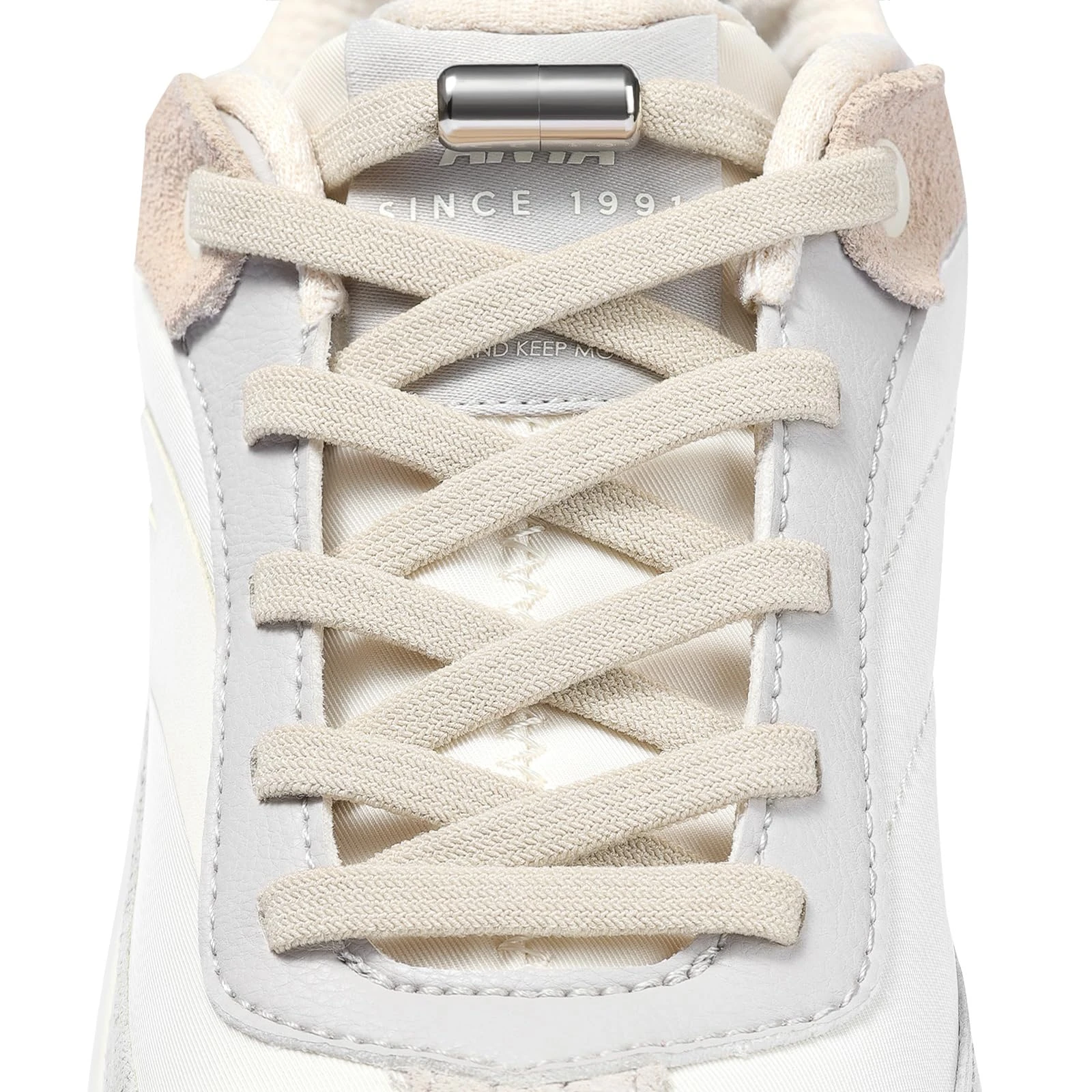 Handshop 2 Pairs Elastic Shoe Laces for Kids and Adults, No Tie Shoelaces for Trainers, Running Shoes, Sports Shoes Beige 125cm