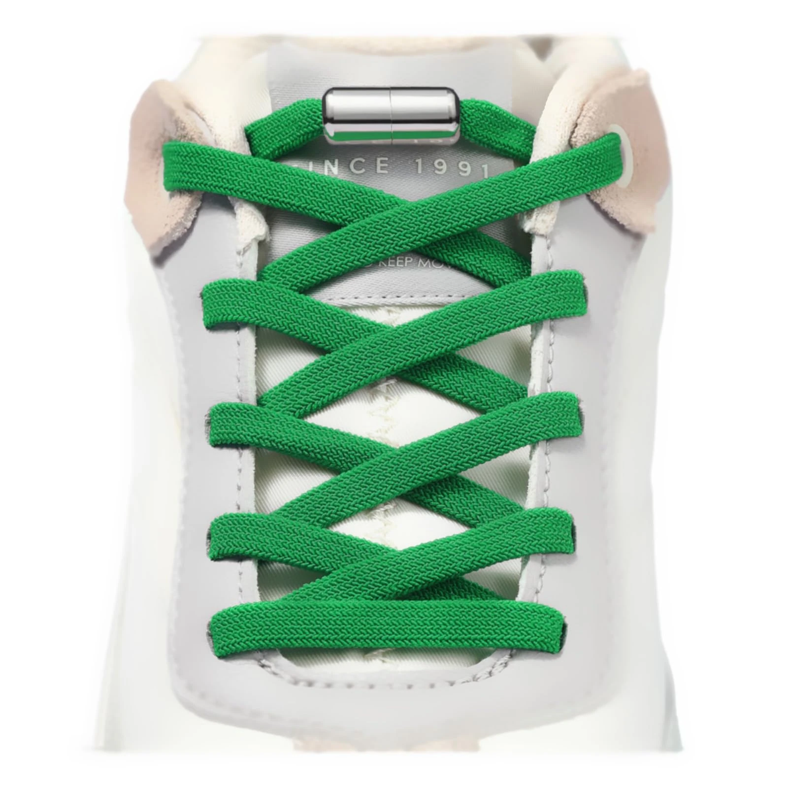 Handshop 2 Pairs Elastic Shoe Laces for Kids and Adults, No Tie Shoelaces for Trainers, Running Shoes, Sports Shoes Green 125cm