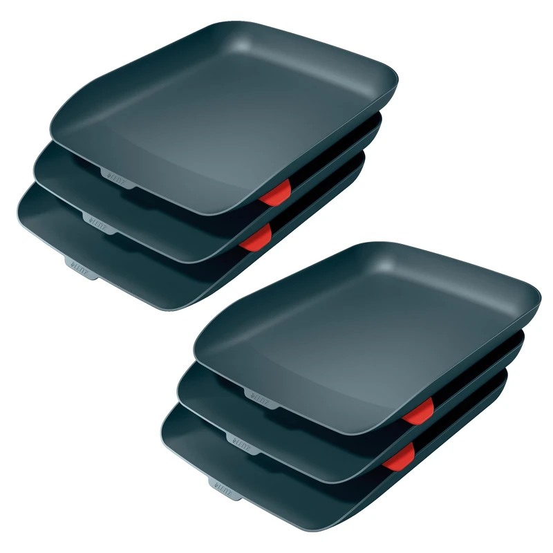 Leitz Cosy Series A4 Letter Tray, Pack of 6, Velvet Grey, 53580089