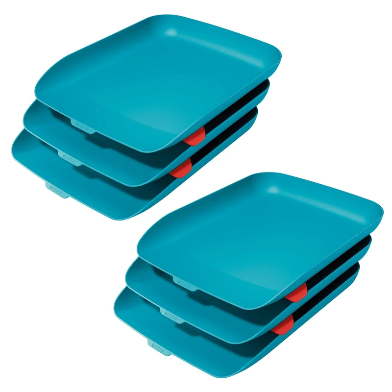 Leitz A4 Letter Tray, Pack of 6, Soft Blue, Cosy Series, 53580061