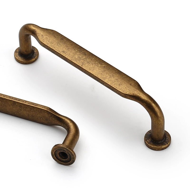 Asidrama 20 Pack 3.75 Inch(96mm) Antique Brass Kitchen Cabinet Handles, Cabinet Pulls Vintage Retro Kitchen Cabinet Hardware for Cupboard Drawer Pulls