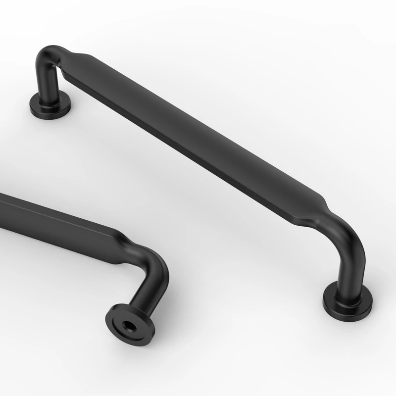Asidrama 30 Pack 5 Inch(128mm) Matte Black Kitchen Cabinet Handles, Cabinet Pulls Kitchen Cabinet Hardware for Cupboard Drawer Pulls