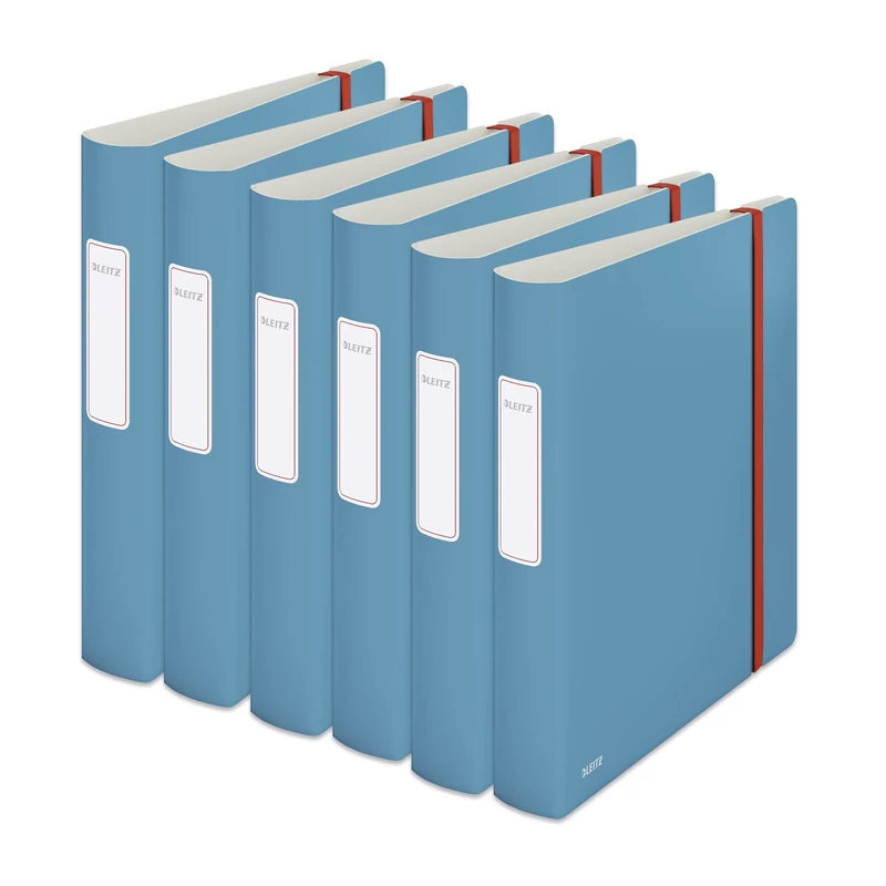 Leitz Cosy Series 10390061 Quality Folder 180° Active Pack of 6 A4 350 Sheets 6.5 cm Spine Width Soft Blue