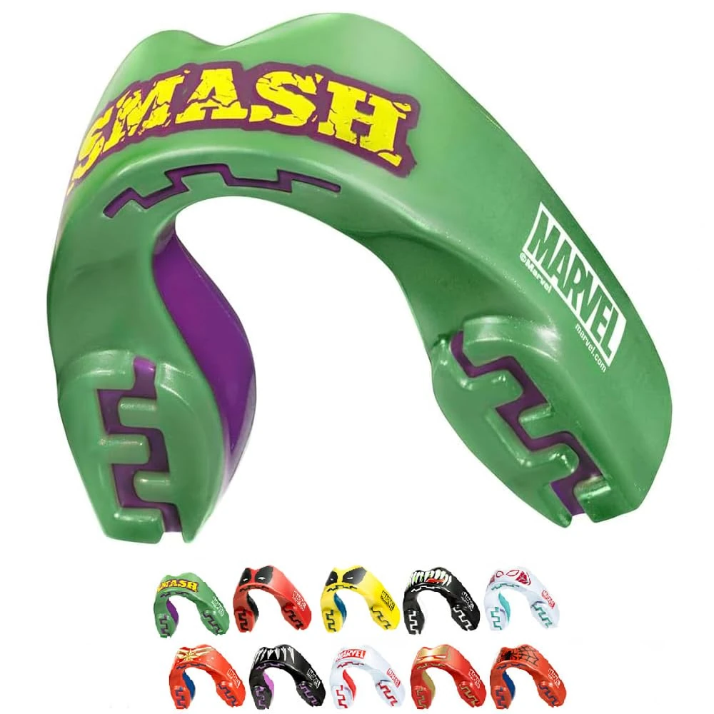Marvel The Hulk Sports Mouthguard Dual Layer Premium Protection Adults Gum Shield with Case for Boxing, MMA, Rugby, Martial Arts, Judo and All Contact Sports