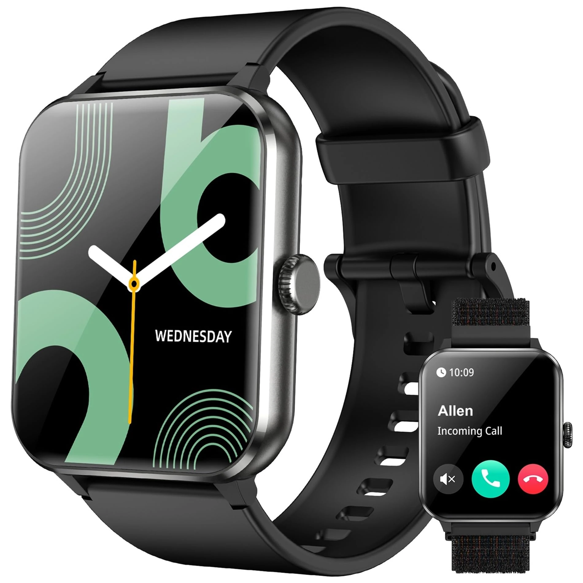 IOWODO Smart Watch for Women 1.85" Screen Fitness Watch with Heart Rate/SpO2/Sleep Monitor