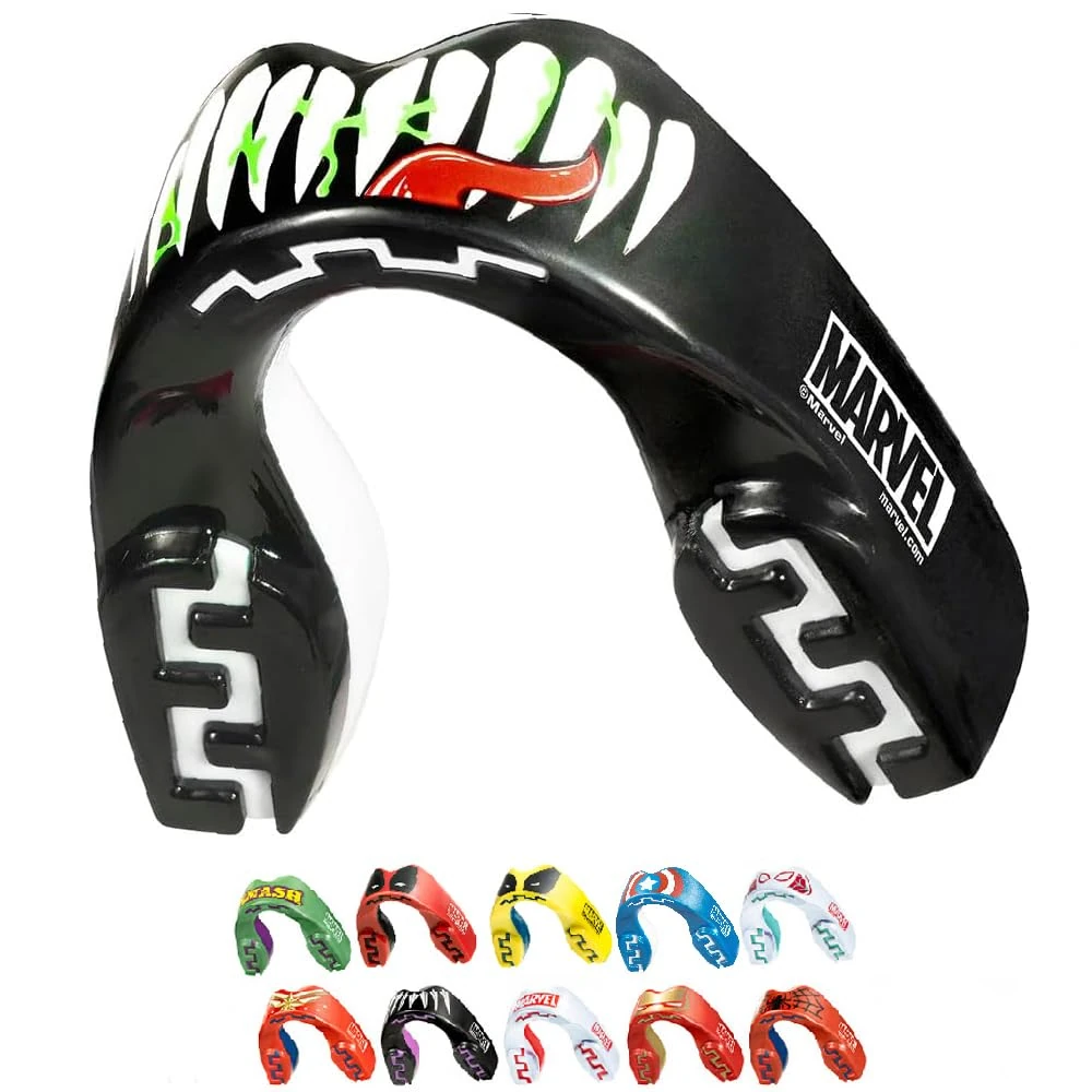 Marvel Venom Sports Mouthguard Dual Layer Premium Protection Adults Gum Shield with Case for Boxing, MMA, Rugby, Martial Arts, Judo and All Contact Sports