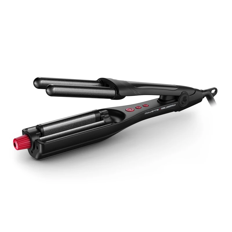 Rowenta x Karl Lagerfeld Waves Addict Hair Waver, Hair Styler, 4 Wavy Stylers, 4 Depth Settings, Adjustable Temperature for All Hair Types, Bright Hair, CF471L - Image 1