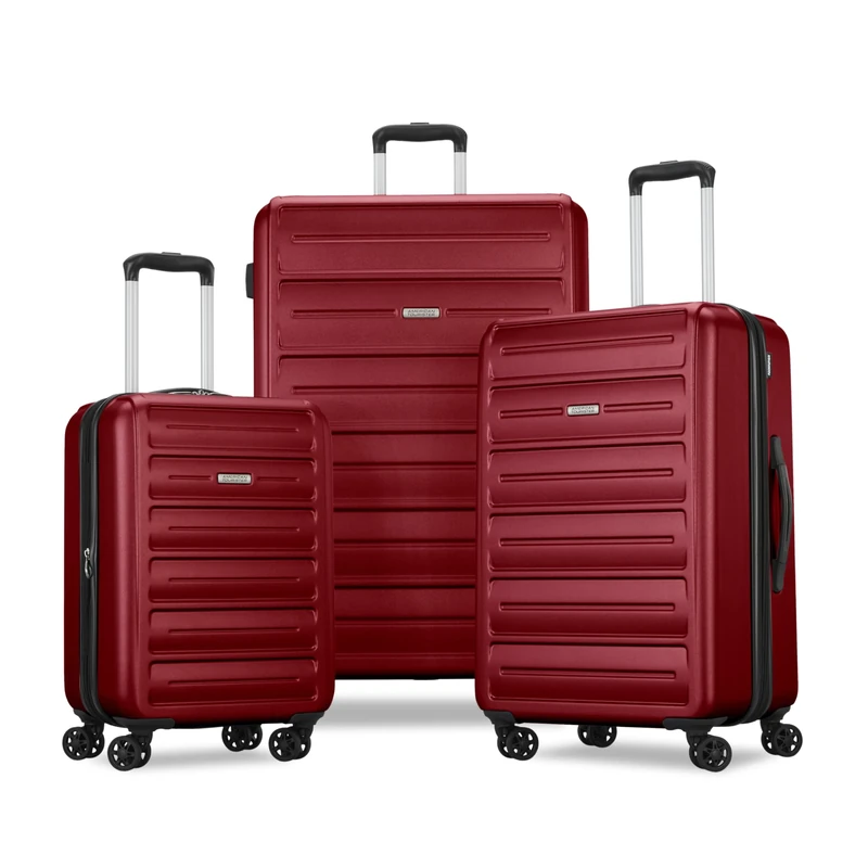 American Tourister Westridge Hardside Luggage with Spinner Wheels, Holly Red, 3PC Set (CO/M/L), Westridge Hardside Luggage with Spinner Wheels