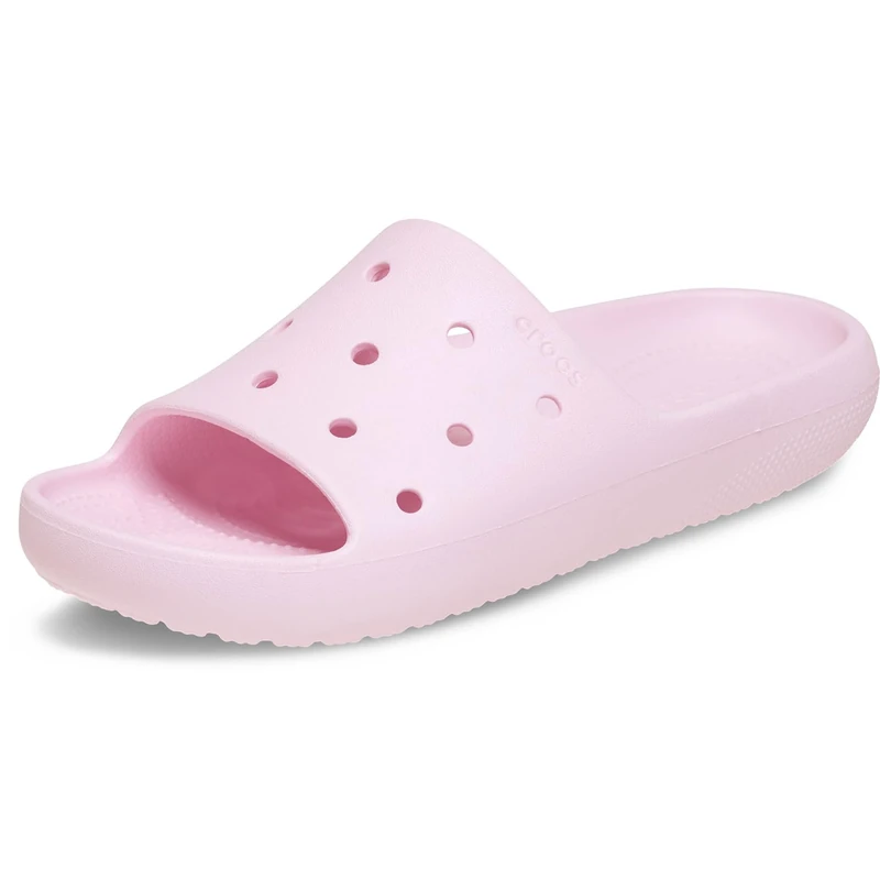 Crocs Unisex Adults Classic Slide v2, Pink Milk, 7 UK Men/8 UK Women